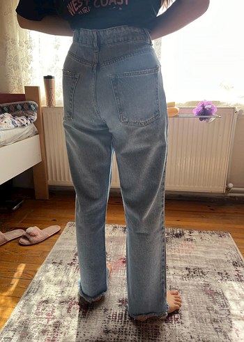 36 Beden mavi Renk Salaş Kadın Denim Pantolon