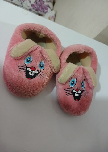 Kız Çocuk Pembe Kürklü Sıcak Ev Terliği - Görsel 2