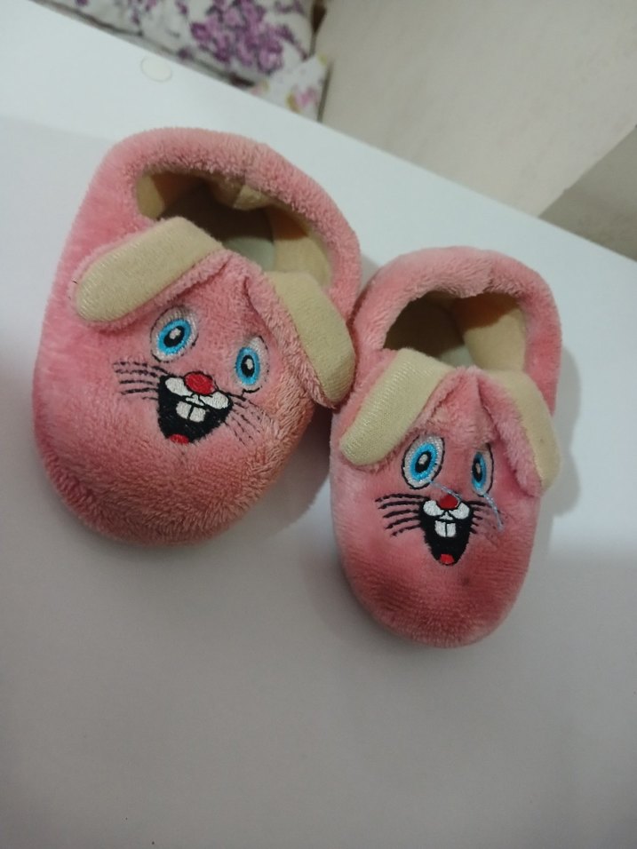 Kız Çocuk Pembe Kürklü Sıcak Ev Terliği - Görsel 2