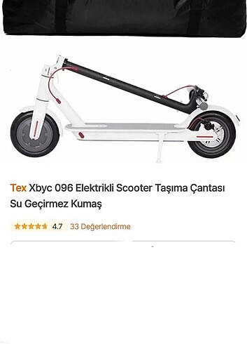 Elektrikli Scooter Taşıma Çantası