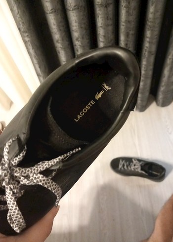 Lacoste Siyah Erkek Ayakkabı Bağcıkları - Görsel 5