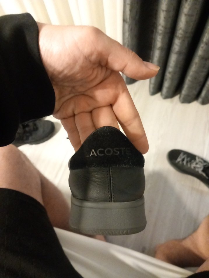 Lacoste Siyah Erkek Ayakkabı Bağcıkları - Görsel 3