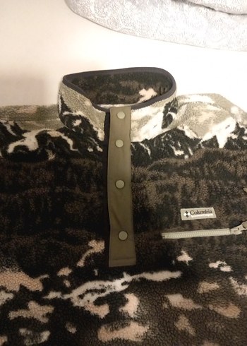 Columbia Gri Kamuflaj Desenli Erkek Polar - Görsel 5