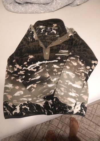 Columbia Gri Kamuflaj Desenli Erkek Polar - Görsel 3