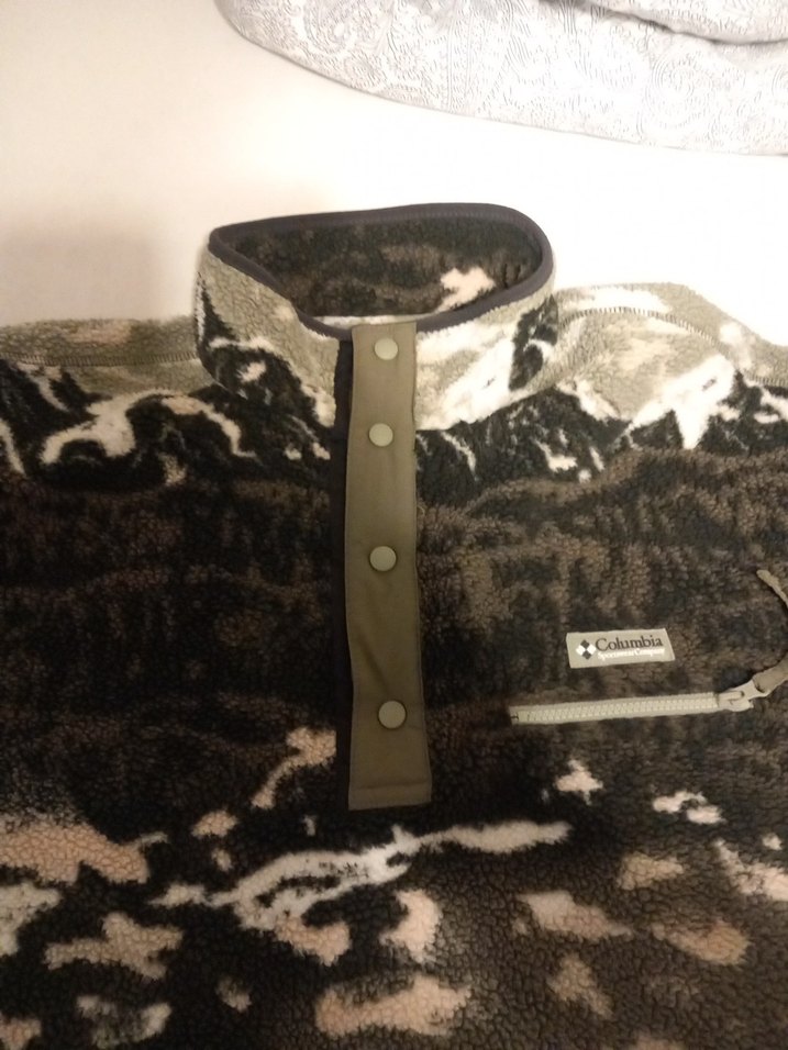 Columbia Gri Kamuflaj Desenli Erkek Polar - Görsel 5