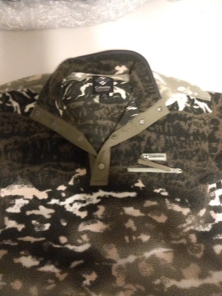 Columbia Gri Kamuflaj Desenli Erkek Polar - Görsel 2