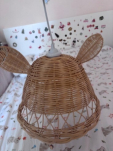 Rattan örgü bebek odası avize