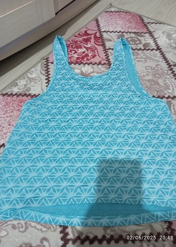 Diğer Mavi Dantelli Mini Atlet