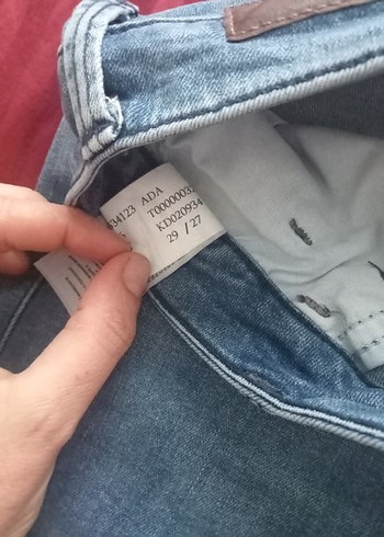 mavi Normal Boy Fermuarlı Kadın Kot Pantolon