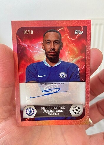 Topps Aubameyang Chelsea /10 Auto