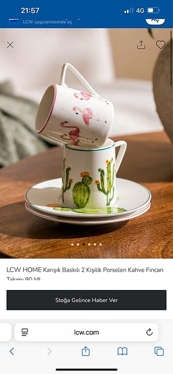 LCW Home 2li fincan takımı