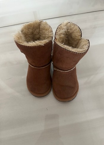 Kız Çocuk Süet Kahverengi Kürklü Bot