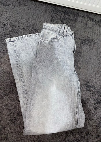 Bershka Gri Kadın Kot Pantolon - Sıcak Kürklü