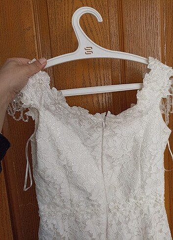 Güpür nikah elbisesi 