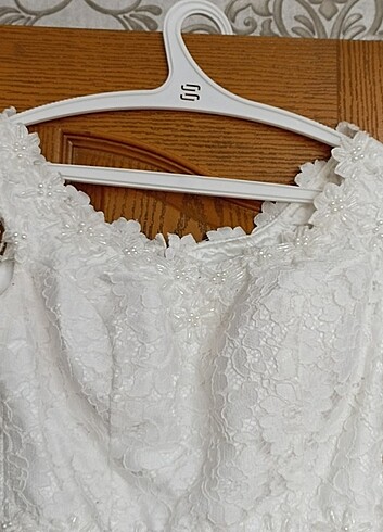 m Beden Güpür nikah elbisesi