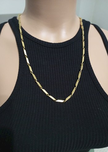 316 l GERÇEK ÇELİK BAKLA MODEL ERKEK KADIN PARLAK KOLYE - Görsel 2