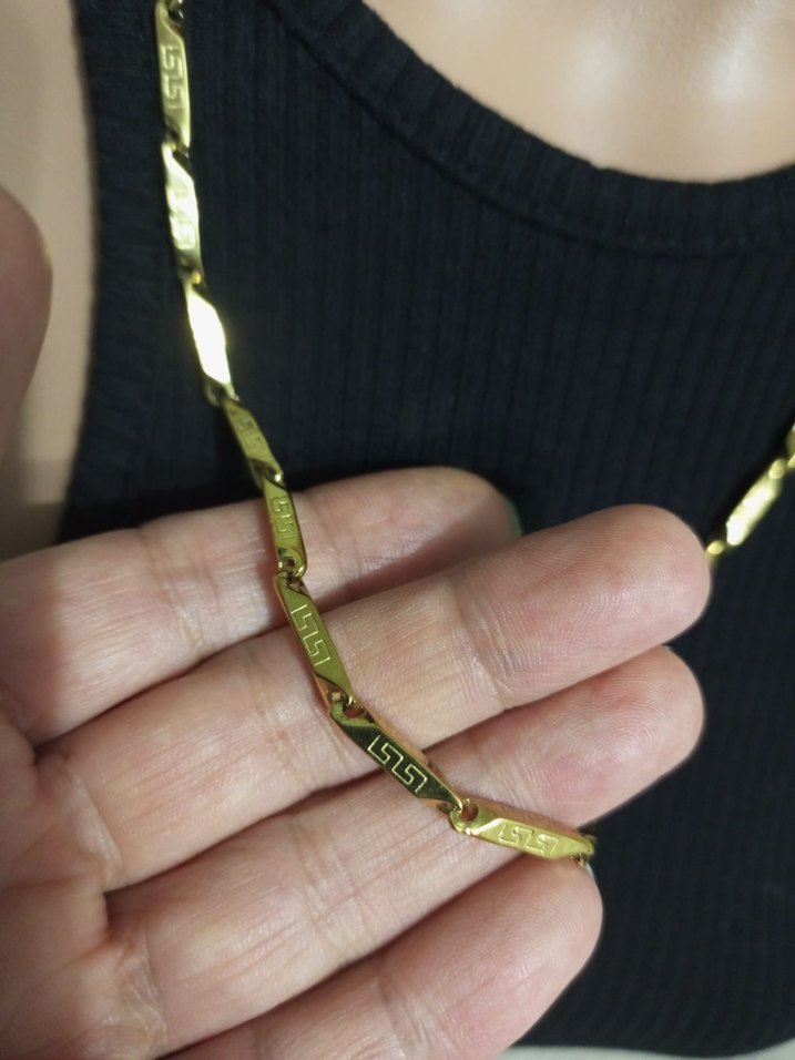 316 l GERÇEK ÇELİK BAKLA MODEL ERKEK KADIN PARLAK KOLYE - Görsel 3