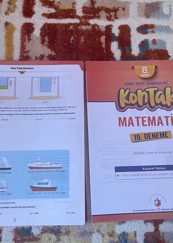  8. Sınıf Matematik Konu Takip Denemeleri Kitabı