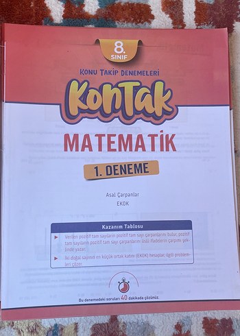  Beden Renk 8. Sınıf Matematik Konu Takip Denemeleri Kitabı