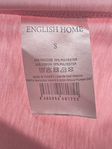 s Beden pembe Renk English Home T-shirt %70 İndirimli.