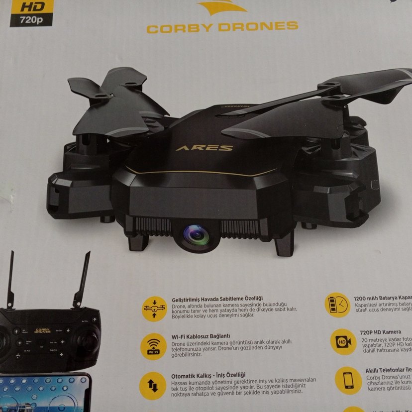 Katlanabilir Pervaneli drone Kumandalı Ares markası - Görsel 2