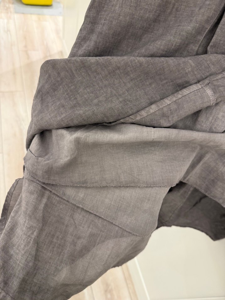 Nakışlı Gri Bohem şile bezi  Uzun Elbise - Görsel 5