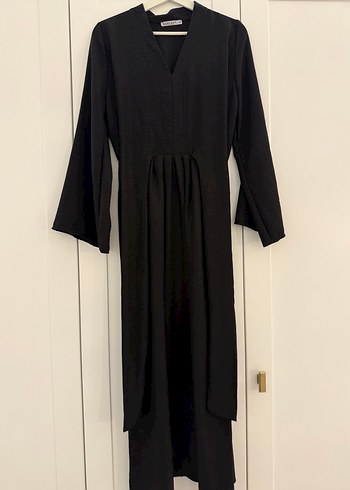 Siyah Uzun Kollu Kadın Elbise - Görsel 3