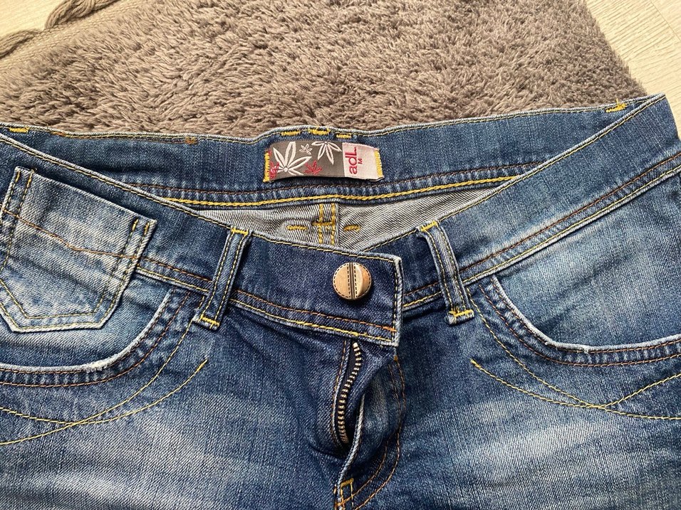 Y2k düşük bel kot şort - Görsel 2