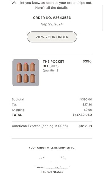 The pocket blush