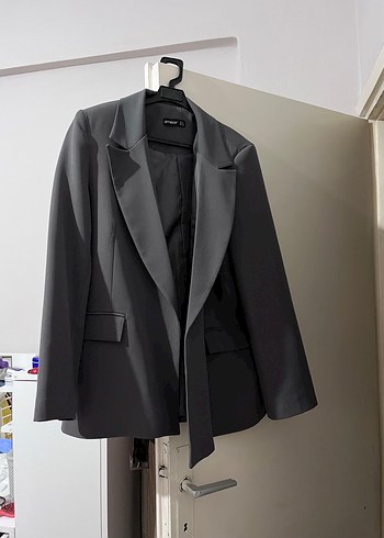 m Beden gri Renk Gri Kadın Blazer Ceket