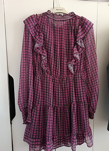 Diğer Siyah çizgili pembe elbise