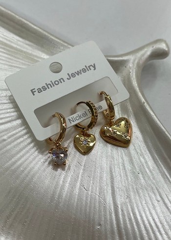 Accessorize  Altin Kalpli Zarif Kupe Seti