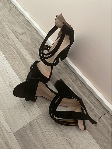 Süet 36 topuklu ayakkabı - Görsel 4