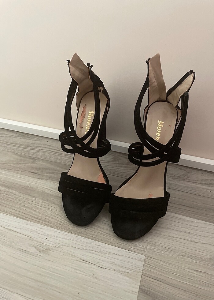 Süet 36 topuklu ayakkabı - Görsel 3