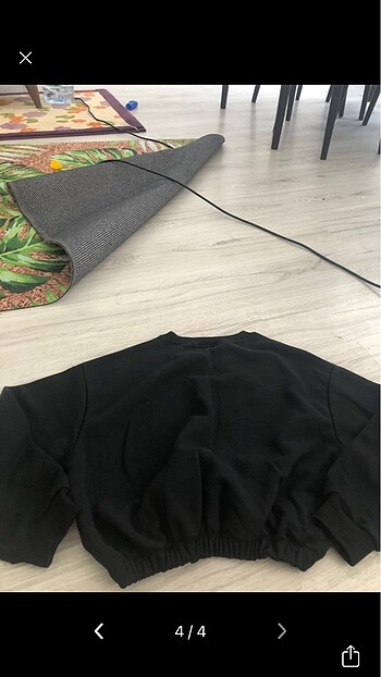 l Beden siyah Renk Crop sweatshirt