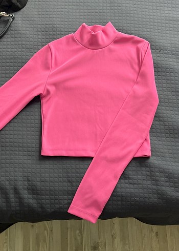 Kız Pembe Yarım Balıkçı Sweatshirt - Görsel 3