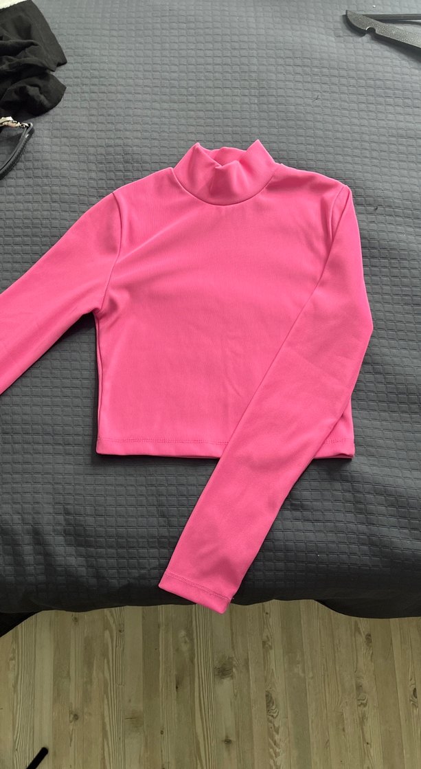 Kız Pembe Yarım Balıkçı Sweatshirt - Görsel 3