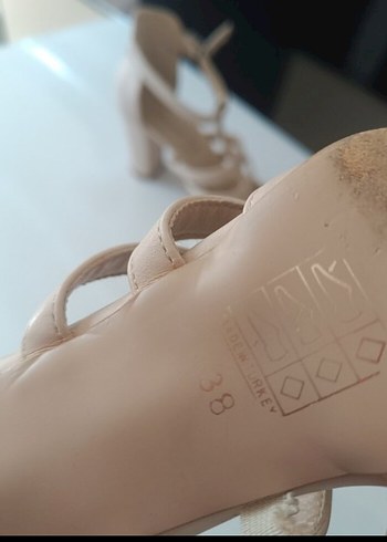 Bej Platform Topuklu Kadın Ayakkabı - Görsel 5