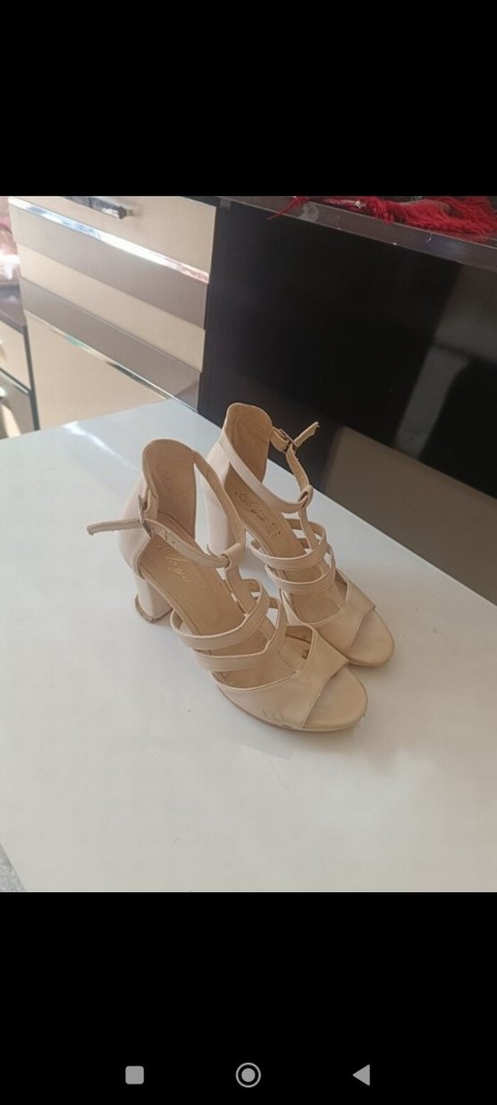 Bej Platform Topuklu Kadın Ayakkabı - Görsel 4