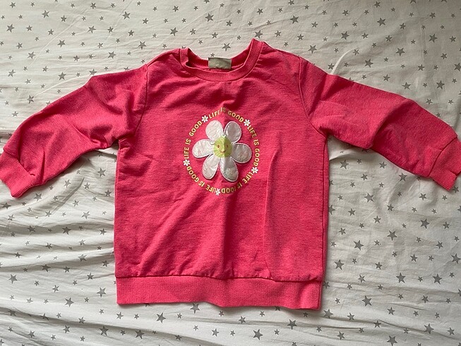 Çocuk sweatshirt pembe 5-6 yaş