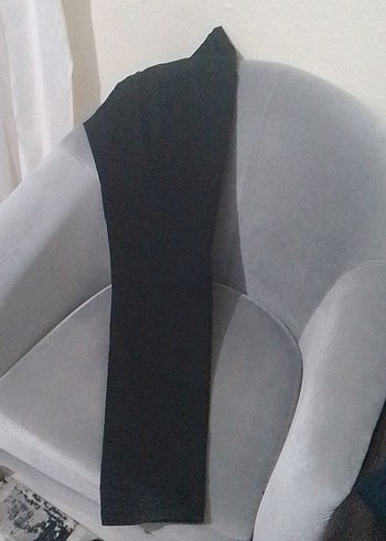 Kadın Siyah Kumaş Pantolon, Normal Boy, - Görsel 2