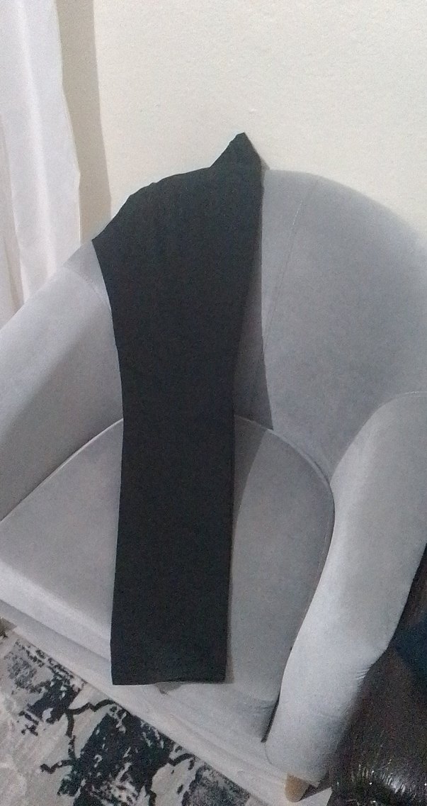 Kadın Siyah Kumaş Pantolon, Normal Boy, - Görsel 2