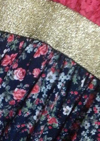 Dantel Detaylı Çiçek Desenli Uzun Elbise tesettür - Görsel 5