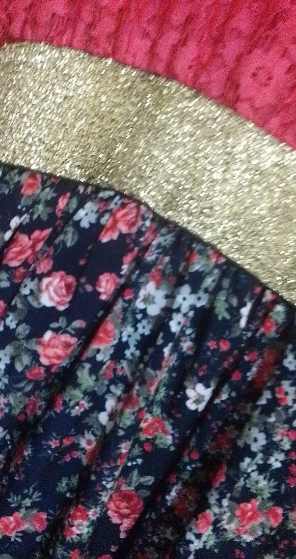 Dantel Detaylı Çiçek Desenli Uzun Elbise tesettür - Görsel 5