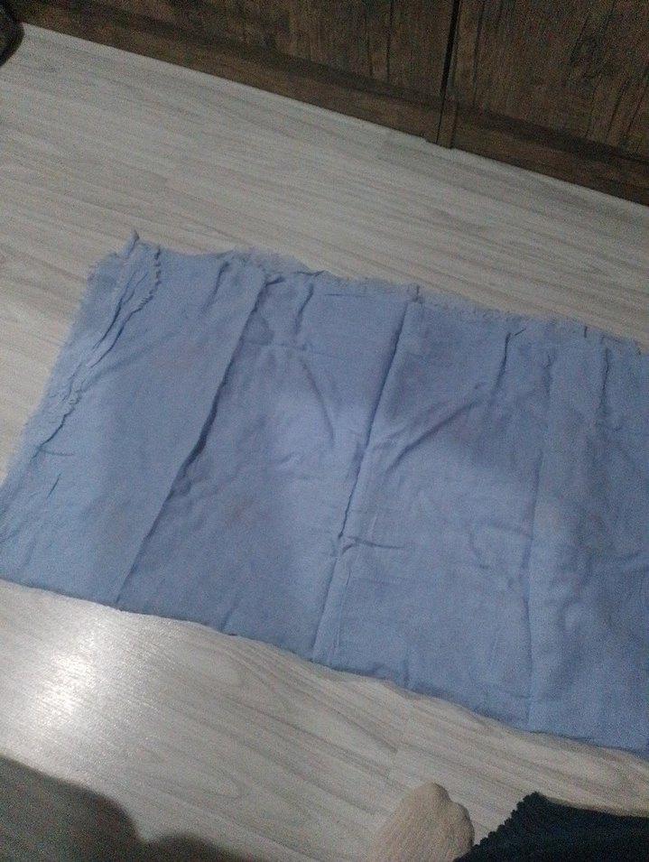 Nakışlı Mavi şal genç Akel marka - Görsel 3