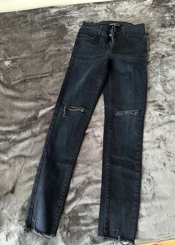 Lacivert Kadın Kot Pantolon - Görsel 6