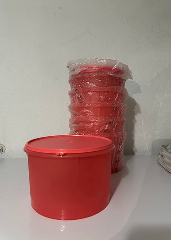 Kırmızı Plastik Saklama Kabı Seti