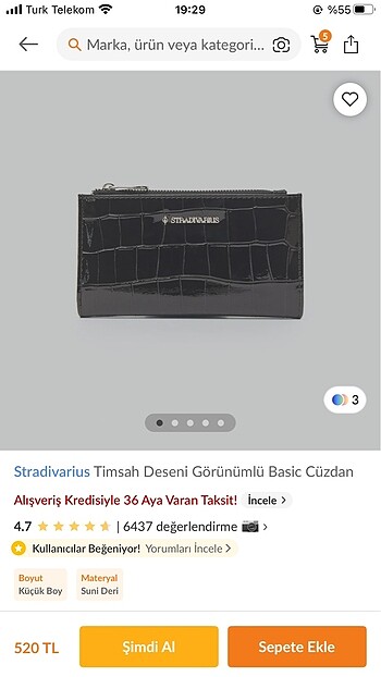 Stradivarius cüzdan