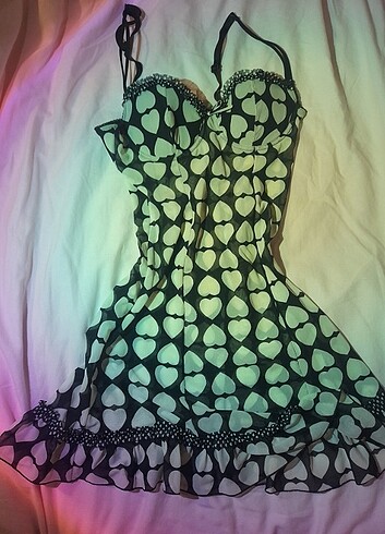 coquette transparan mini babydoll