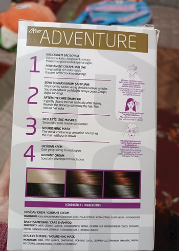 Adventure Siyah Saç Boyası 1+1 Bakım Seti - Görsel 7